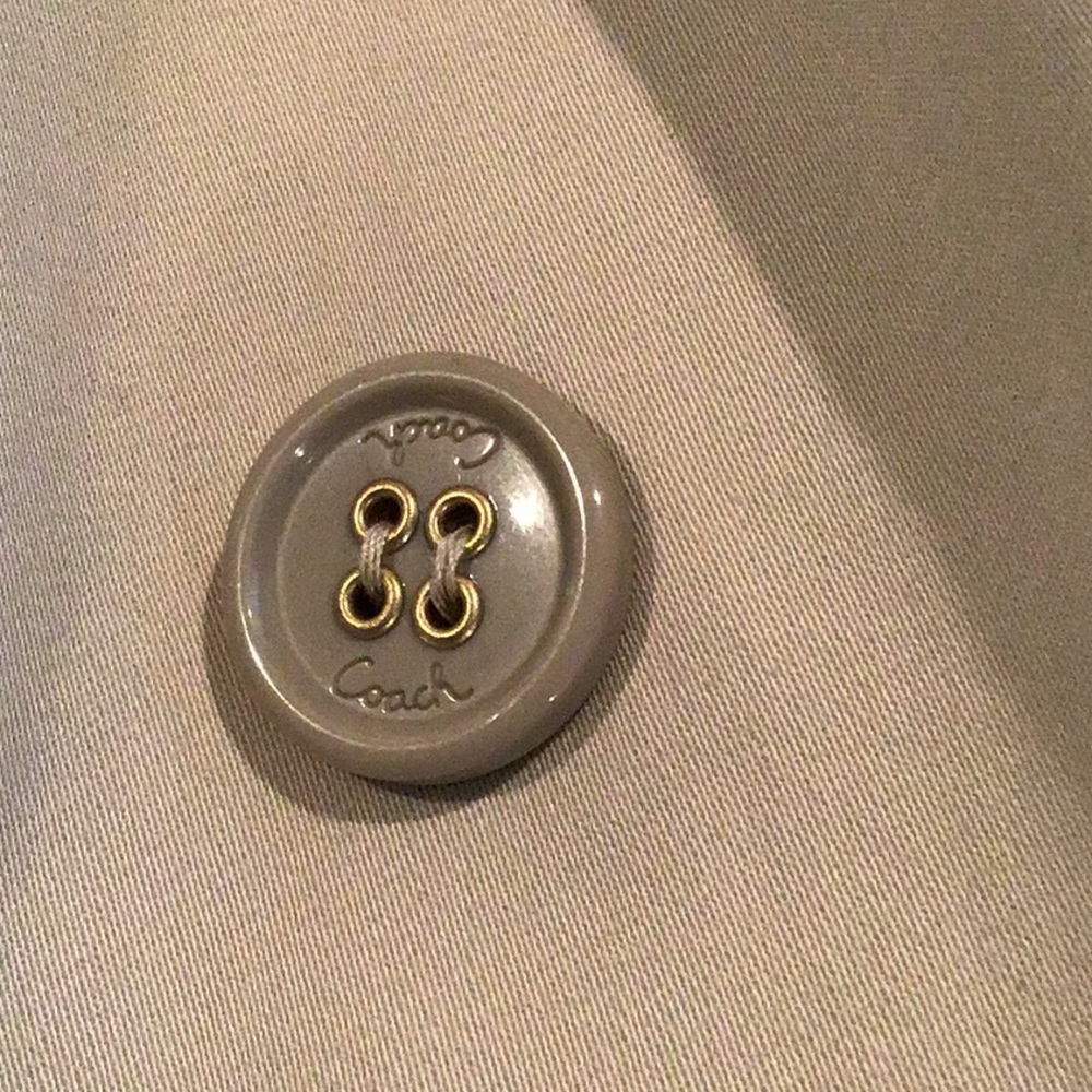 Coach beige short trench coat - Picture 4 of 8